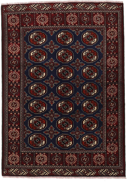  136X193 Turkaman Teppe Mørk Rød/Oransje Persia/Iran Carpetvista