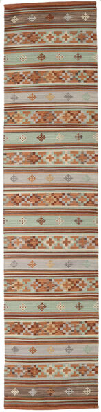Kelim Anatolian 80X350 Small Multicolor Runner Wool Rug