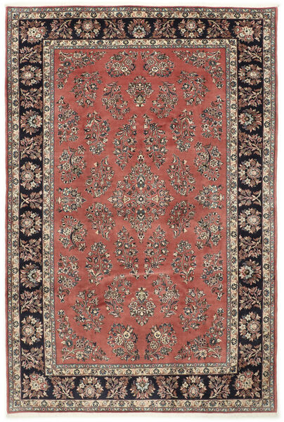 Alfombra Oriental Sarough 205X309 Marrón/Rojo (Lana, Persia/Irán)