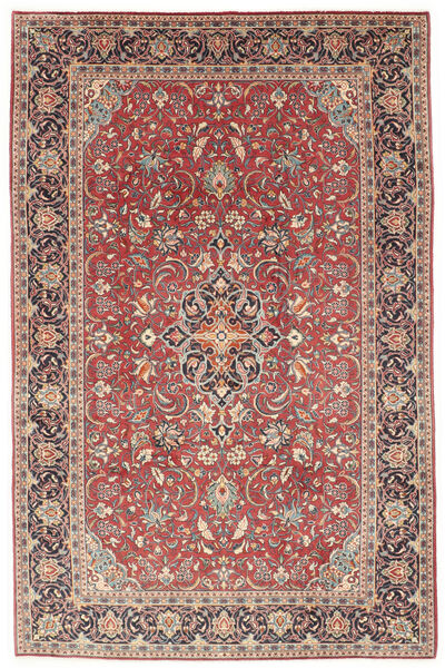  Orientalsk Sarough Tæppe 192X292 Rød/Grå Uld, Persien/Iran