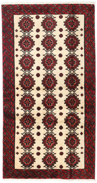 Tapete Persa Balúchi 100X187 Bege/Vermelho (Lã, Pérsia/Irão)