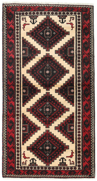 Tappeto Orientale Beluch 96X182 Marrone/Beige (Lana, Persia/Iran)