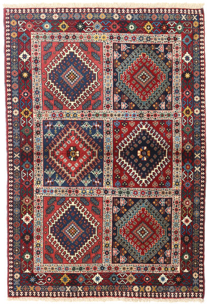 絨毯 オリエンタル ヤラメー 104X153 ダークピンク/レッド (ウール, ペルシャ/イラン)