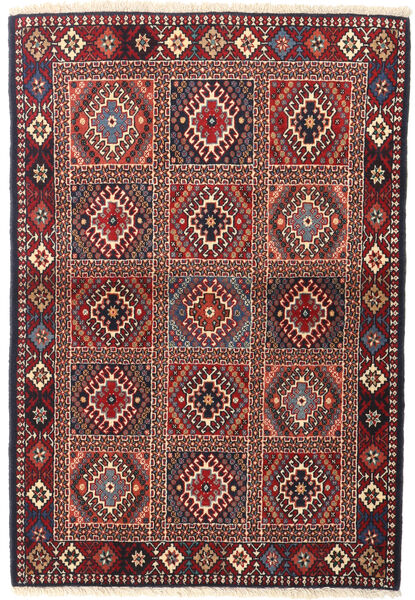 Yalameh Teppe 99X146 Rød/Mørk Rød Ull, Persia/Iran Carpetvista