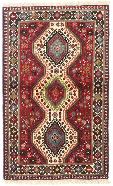 83X138 Yalameh Rug Oriental Brown/Red (Wool, Persia/Iran) Carpetvista