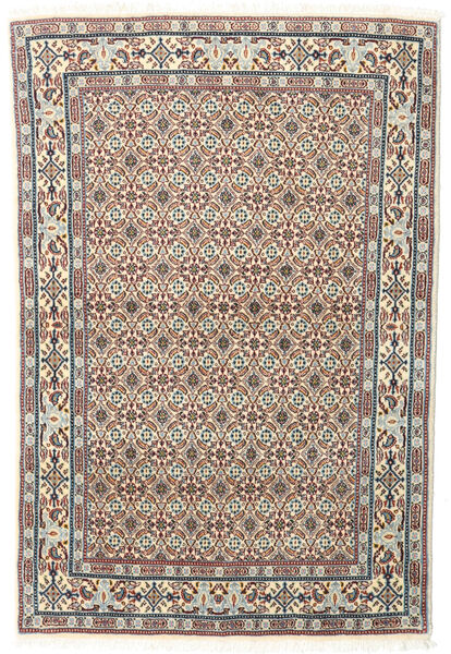  Persischer Moud Teppich 97X145 Braun/Beige (Wolle, Persien/Iran)