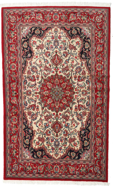 127X205 Tappeto Qum Kork/Di Seta Orientale Rosso/Arancione (Lana, Persia/Iran) Carpetvista