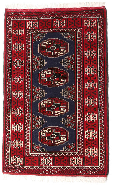 61X95 Alfombra Turkaman Oriental Rojo Oscuro/Rosa Oscuro (Lana, Persia/Irán) Carpetvista