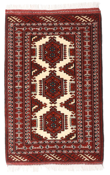  Turkmeński Dywan 63X95 Perski Wełniany Czerwony/Ciemnoczerwony Mały Carpetvista