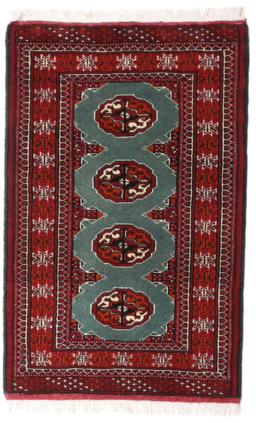 62X97 러그 오리엔탈 Turkaman 다크 레드/빨간색 (울, 페르시아/이란) Carpetvista