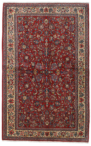 135X212 Tapete Oriental Sarough Sherkat Farsh Vermelho/Vermelho Escuro (Lã, Pérsia/Irão) Carpetvista