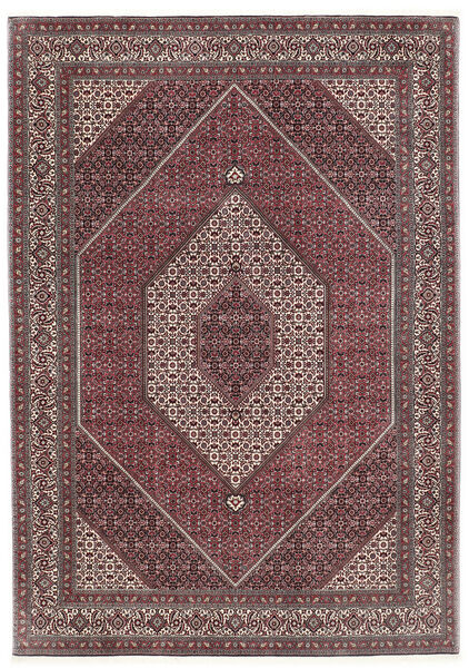  Persisk Bidjar Med Silke Tæppe 211X299 Rød/Brun ( Persien/Iran)