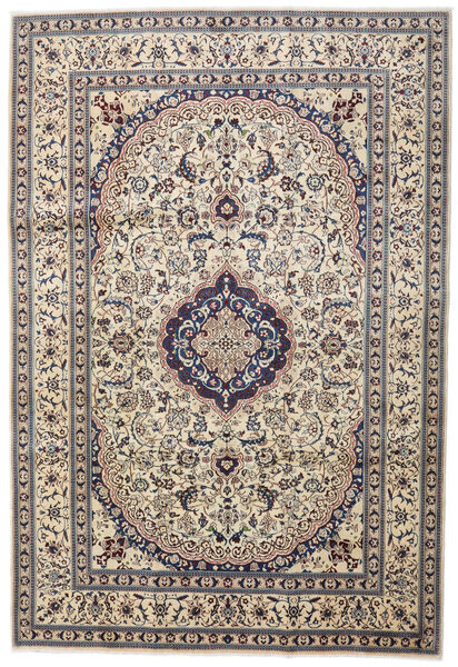 絨毯 ペルシャ ナイン 242X351 ベージュ/ライトグレー (ウール, ペルシャ/イラン)