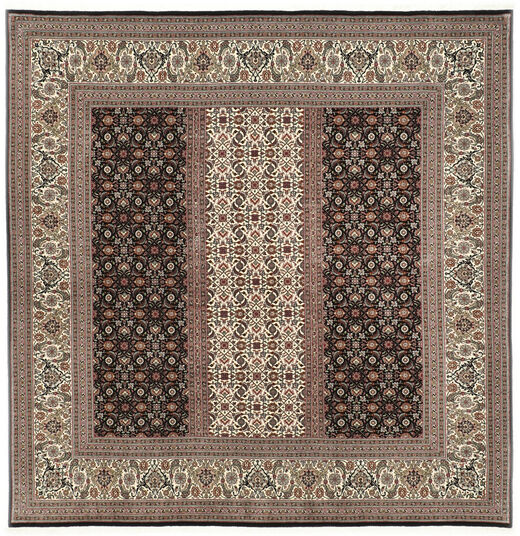 198X205 Täbriz 50 Raj Mit Seide Teppich Orientalischer Quadratisch Braun/Orange (Wolle, Persien/Iran)