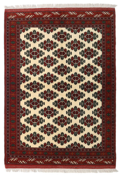  Persischer Turkaman Teppich 137X192 Braun/Beige Carpetvista