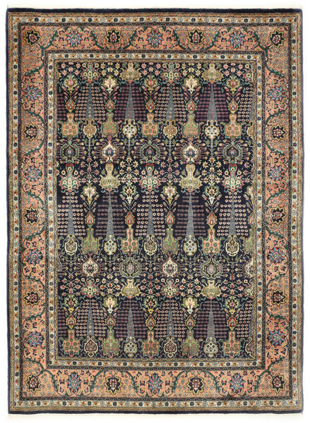 Tabriz 50 Raj Rug 150X198 Dark Grey/Beige Wool, Persia/Iran