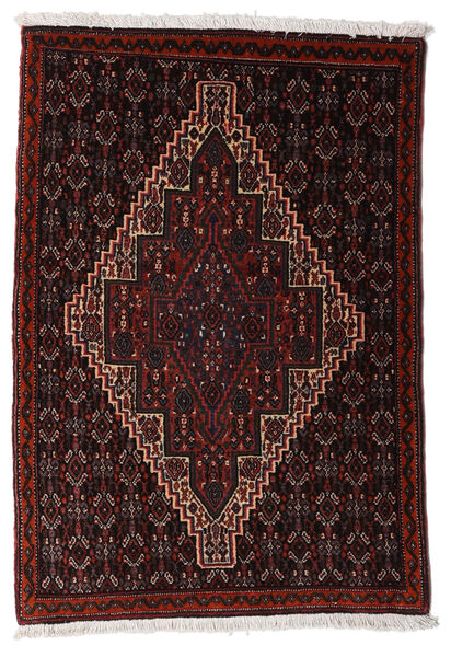68X100 Alfombra Oriental Senneh Rojo Oscuro/Rojo (Lana, Persia/Irán) Carpetvista