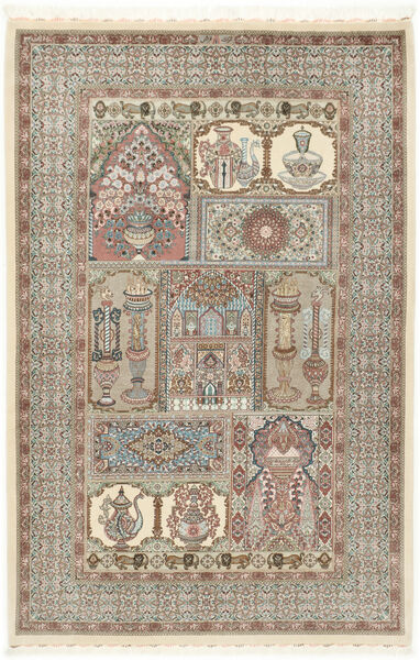 148X223 Dywan Orientalny Ilam Sherkat Farsh Jedwab Pomarańczowy/Beżowy ( Persja/Iran)