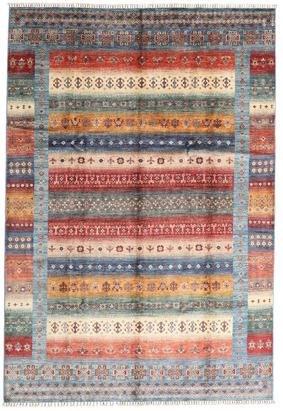 207X305 Shabargan Teppich Moderner Grau/Beige (Wolle, Afghanistan) Carpetvista