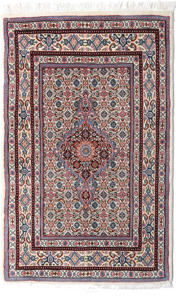 Moud Tæppe 75X120 Rød/Grå Uld, Persien/Iran Carpetvista