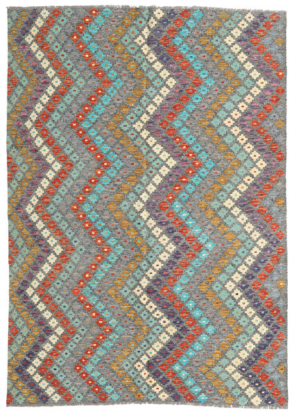 171X247 絨毯 キリム アフガン オールド スタイル オリエンタル グレー/ベージュ (ウール, アフガニスタン) Carpetvista