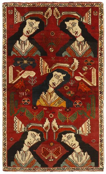 Tapete Persa Ghashghai Fine 106X178 Castanho/Vermelho Escuro (Lã, Pérsia/Irão)