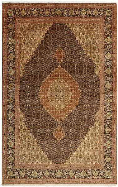 201X312 絨毯 オリエンタル タブリーズ 50 Raj 茶色/ブラック (ウール, ペルシャ/イラン)