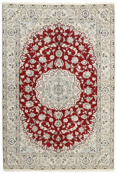 156X240 Alfombra Oriental Nain Fine 9La Beige/Rojo Oscuro (Lana, Persia/Irán)