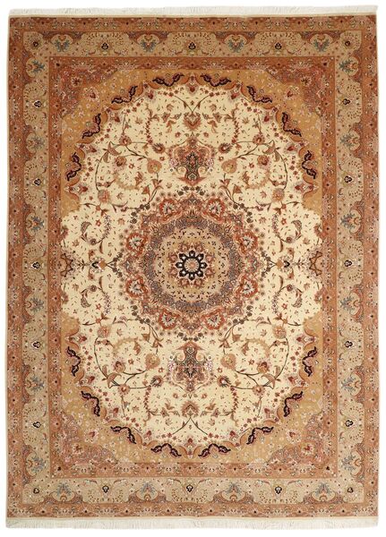 250X336 Tabriz 50 Raj Rug Oriental Brown/Beige Large ( Persia/Iran)