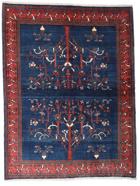  154X200 Gabbeh Kashkuli Teppich Dunkelblau/Rot Persien/Iran Carpetvista