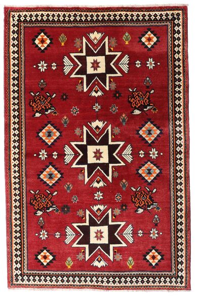 Alfombra Oriental Gashgai 127X197 Rojo Oscuro/Beige (Lana, Persia/Irán