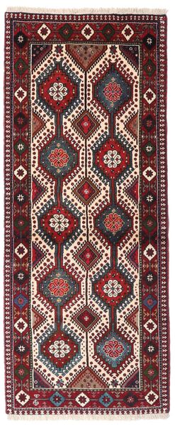 Yalameh Matta 81X198 Hallmatta Mörkröd/Röd Ull, Persien/Iran Carpetvista