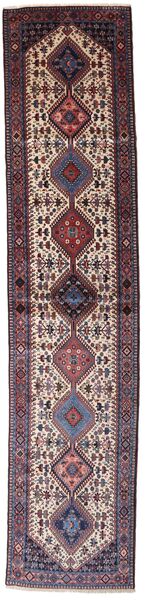 絨毯 ペルシャ ヤラメー 83X383 廊下 カーペット ダークレッド/レッド (ウール, ペルシャ/イラン)
