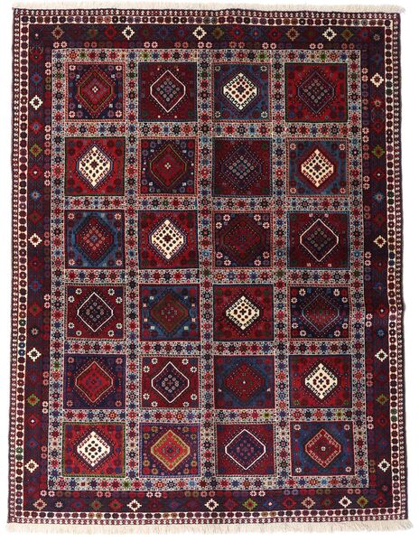 Yalameh Teppich 146X192 Dunkelrosa/Rot Wolle, Persien/Iran Carpetvista