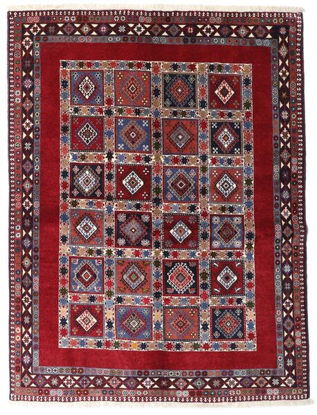 152X200 Tapete Oriental Yalameh Vermelho/Vermelho Escuro (Lã, Pérsia/Irão) Carpetvista