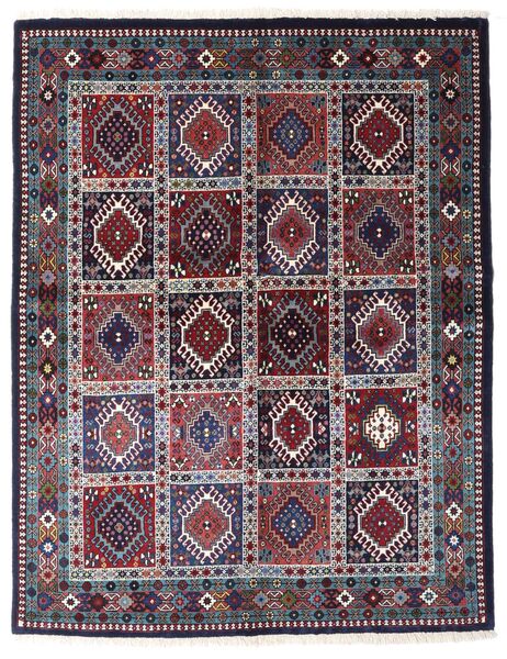 Tapete Persa Yalameh 147X190 Cinzento/Rosa Escuro (Lã, Pérsia/Irão)