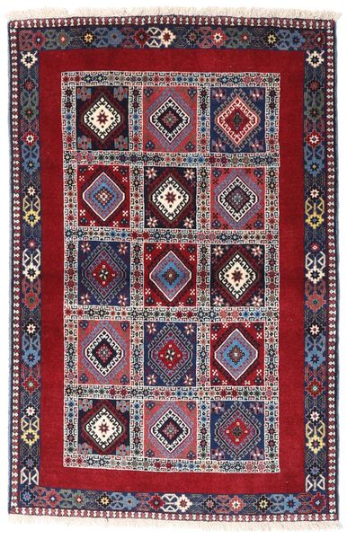 102X157 Tapete Oriental Yalameh Cinzento/Porpora Escuro (Lã, Pérsia/Irão) Carpetvista