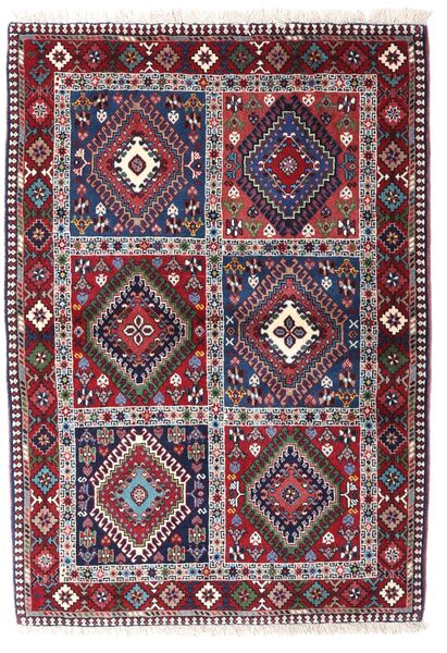 絨毯 ペルシャ ヤラメー 105X150 ダークピンク/レッド (ウール, ペルシャ/イラン)