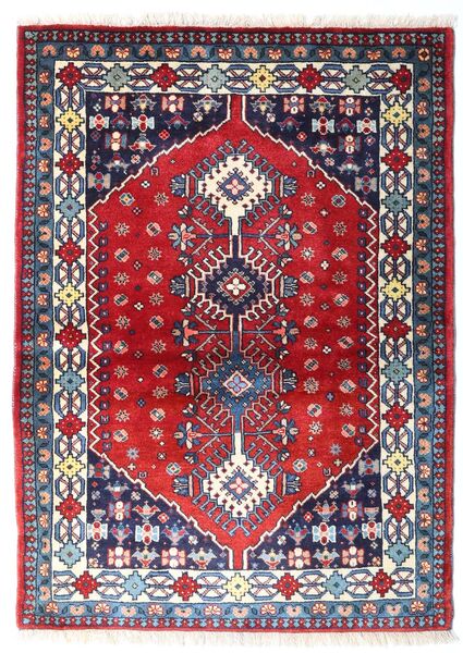  Persischer Yalameh Teppich 103X143 Rot/Dunkellila Carpetvista
