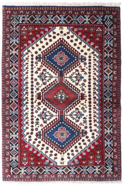絨毯 ペルシャ ヤラメー 100X147 ダークピンク/レッド (ウール, ペルシャ/イラン)