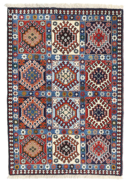  Orientalsk Yalameh Teppe 61X97 Beige/Mørk Rosa Ull, Persia/Iran Carpetvista