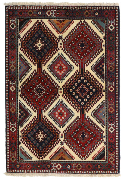 104X152 Tapete Oriental Yalameh Vermelho Escuro/Castanho (Lã, Pérsia/Irão) Carpetvista