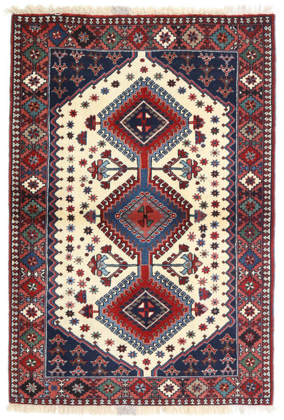  Persisk Yalameh Tæppe 100X144 Rød/Lyserød Carpetvista