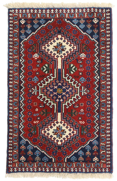  Persisk Yalameh Teppe 61X95 Rød/Mørk Lilla (Ull, Persia/Iran)