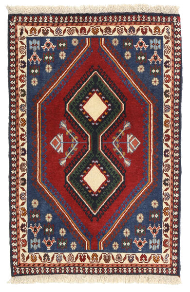 Χαλι Ανατολής Yalameh 62X96 Σκούρο Γκρι/Κόκκινα (Μαλλί, Περσικά/Ιρανικά)