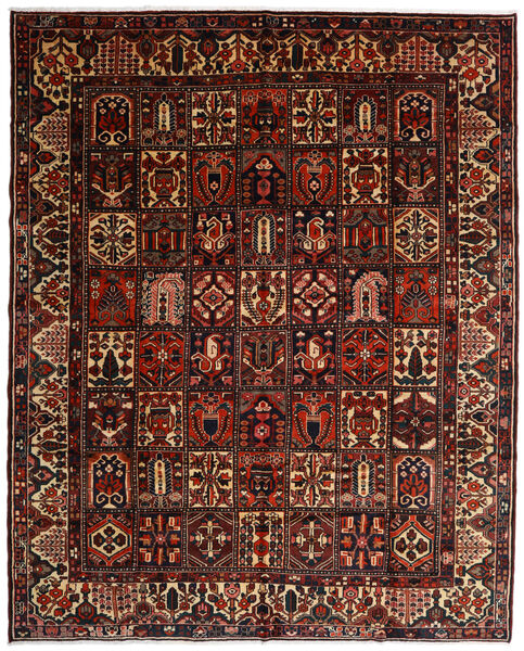  Orientalisk Bakhtiar Matta 317X392 Brun/Röd Stor Ull, Persien/Iran Carpetvista