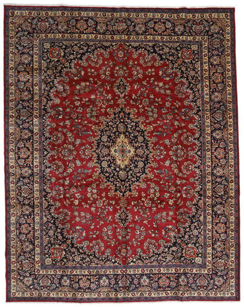 Maschad Teppich 298X375 Rot/Dunkelrot Großer Wolle, Persien/Iran Carpetvista