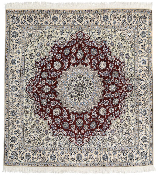 200X212 絨毯 ナイン Fine 9La オリエンタル 正方形 ベージュ/グレー (ウール, ペルシャ/イラン) Carpetvista