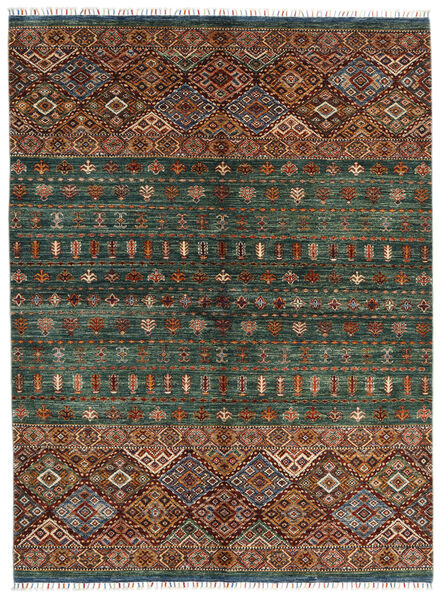 Shabargan Teppich 180X240 Braun/Dunkelgrau Wolle, Afghanistan Carpetvista
