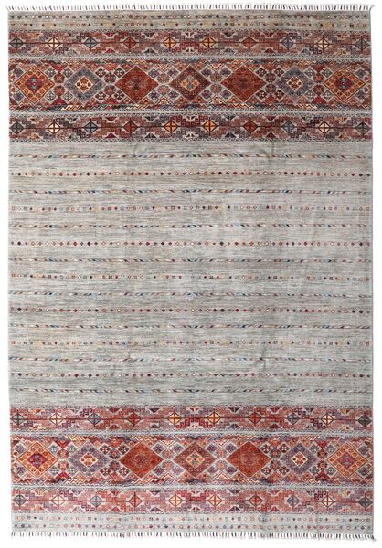 Shabargan Teppich 209X301 Rot/Grau Wolle, Afghanistan Carpetvista